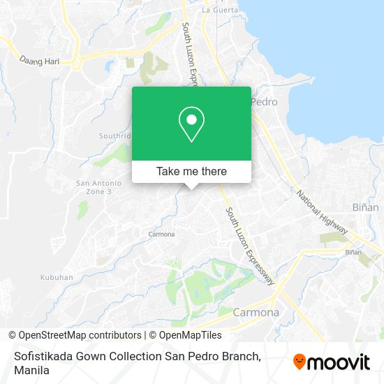 Sofistikada Gown Collection San Pedro Branch map