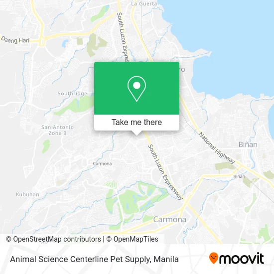Animal Science Centerline Pet Supply map