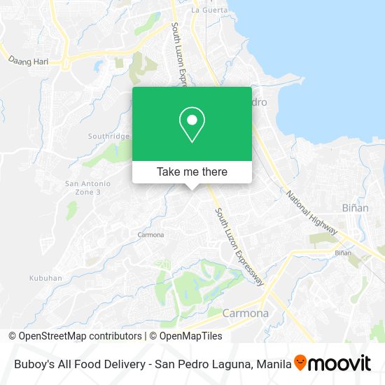 Buboy's All Food Delivery - San Pedro Laguna map
