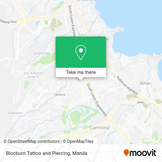 Blocburn Tattoo and Piercing map