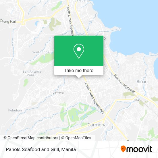 Panols Seafood and Grill map