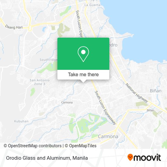 Orodio Glass and Aluminum map