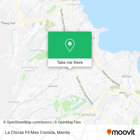 La Chicas Fil-Mex Comida map