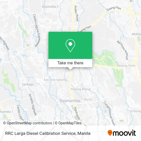 RRC Larga Diesel Calibration Service map
