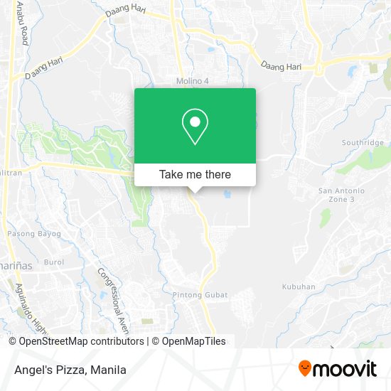 Angel's Pizza map