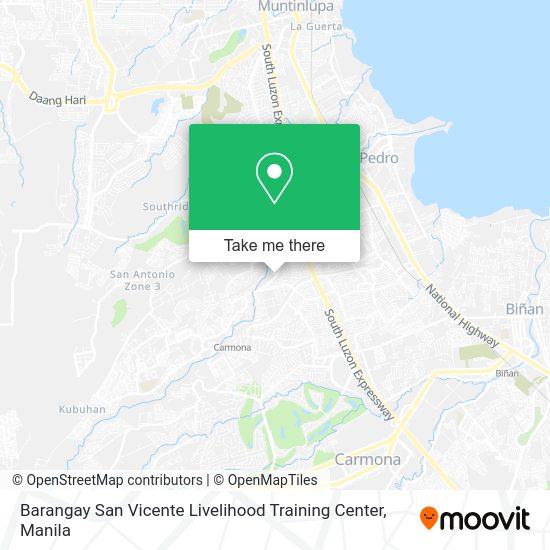 Barangay San Vicente Livelihood Training Center map