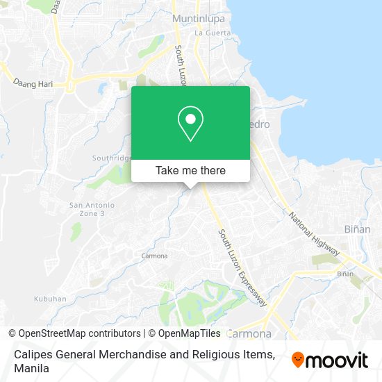 Calipes General Merchandise and Religious Items map