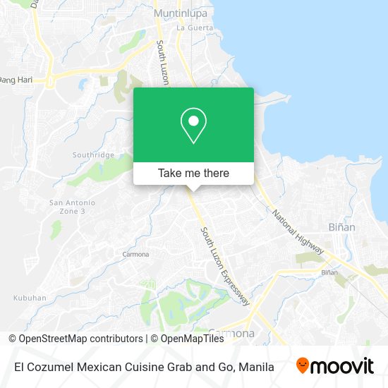 El Cozumel Mexican Cuisine Grab and Go map