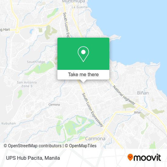 UPS Hub Pacita map