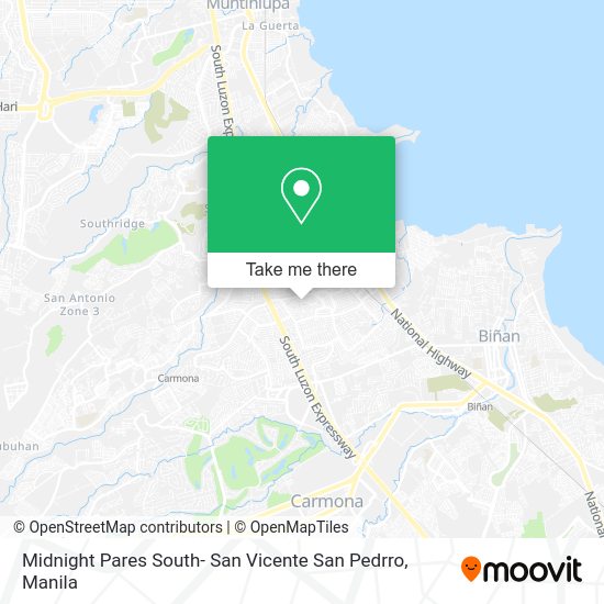 Midnight Pares South- San Vicente San Pedrro map