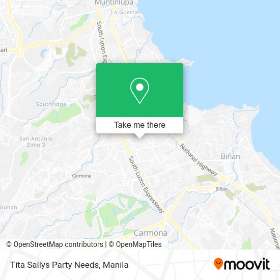 Tita Sallys Party Needs map