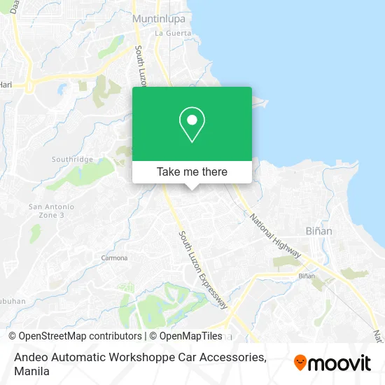 Andeo Automatic Workshoppe Car Accessories map