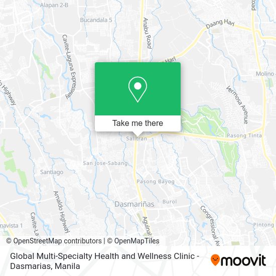 Global Multi-Specialty Health and Wellness Clinic -Dasmarias map