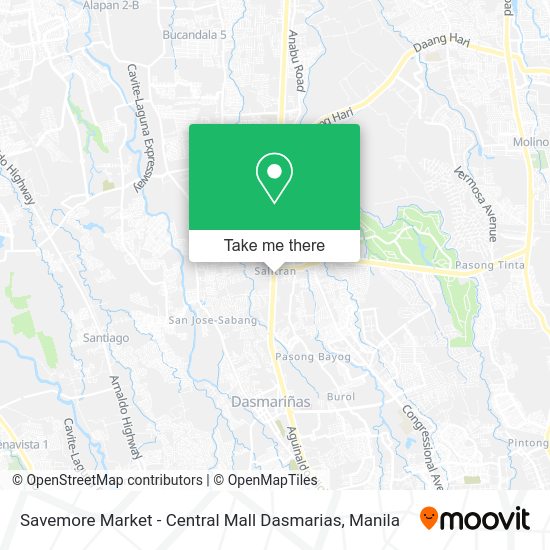 Savemore Market - Central Mall Dasmarias map