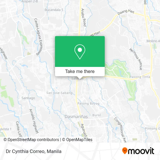 Dr Cynthia Correo map