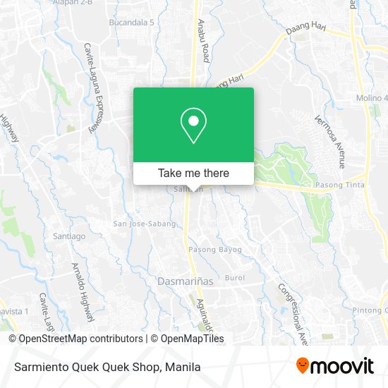 Sarmiento Quek Quek Shop map