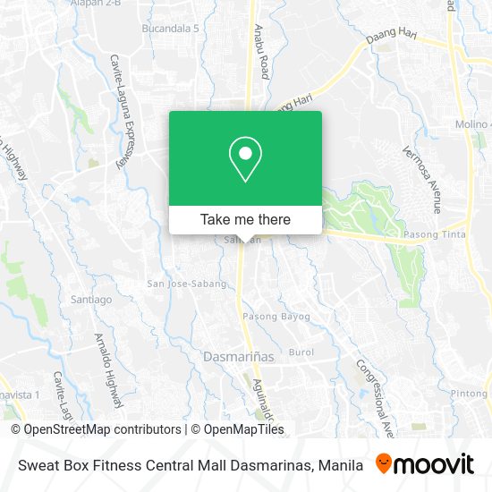 Sweat Box Fitness Central Mall Dasmarinas map