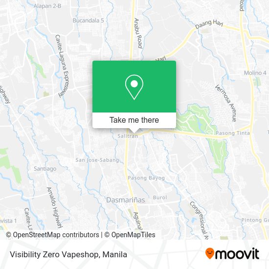 Visibility Zero Vapeshop map