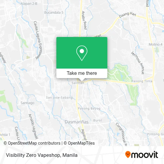 Visibility Zero Vapeshop map