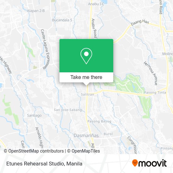 Etunes Rehearsal Studio map