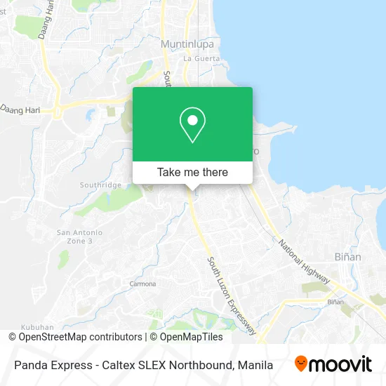 Panda Express - Caltex SLEX Northbound map
