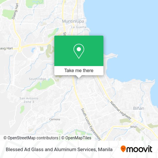 Blessed Ad Glass and Aluminum Services map