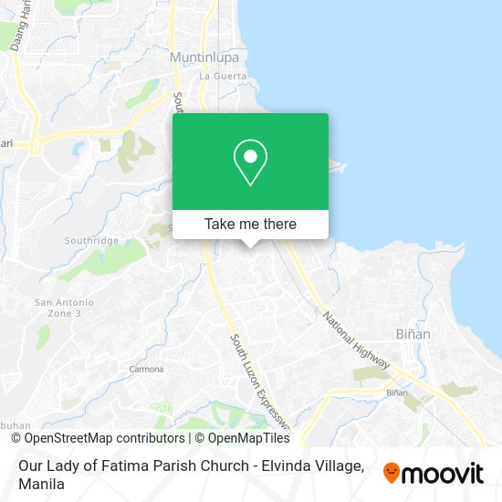 Our Lady of Fatima Parish Church - Elvinda Village map
