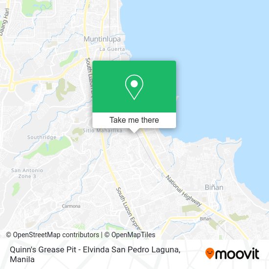 Quinn's Grease Pit - Elvinda San Pedro Laguna map