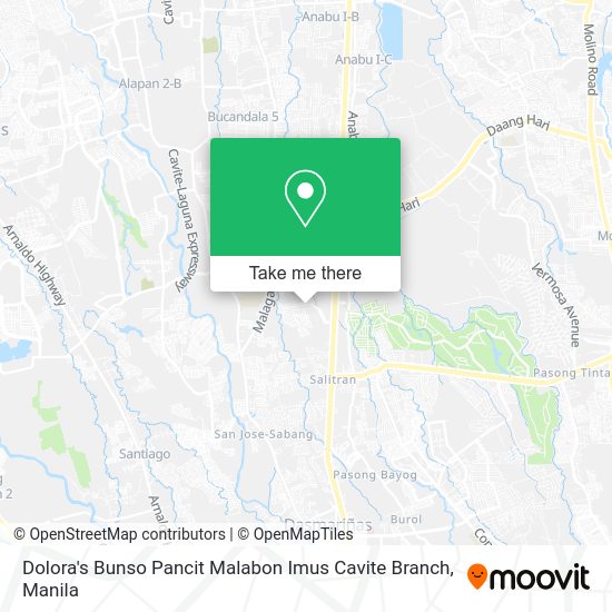 Dolora's Bunso Pancit Malabon Imus Cavite Branch map