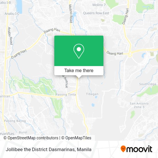 Jollibee the District Dasmarinas map