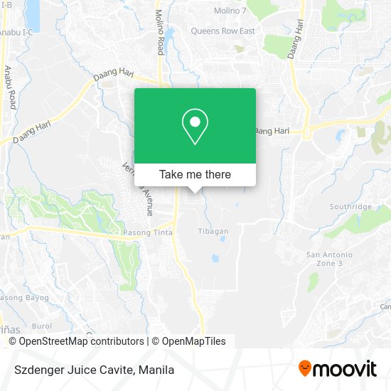 Szdenger Juice Cavite map