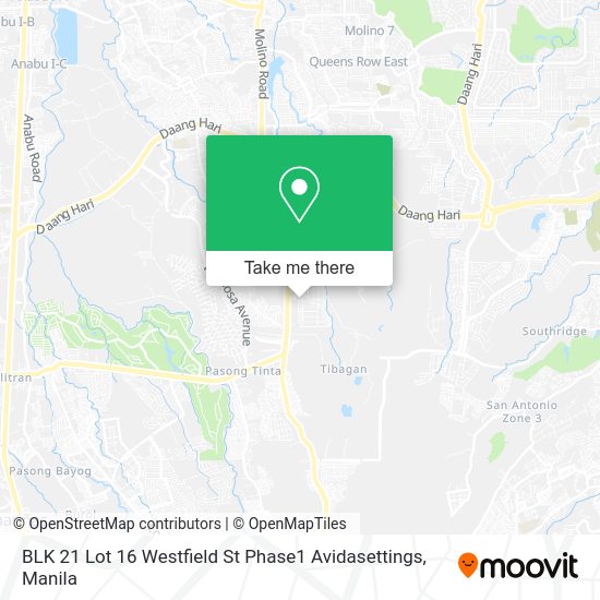BLK 21 Lot 16 Westfield St Phase1 Avidasettings map