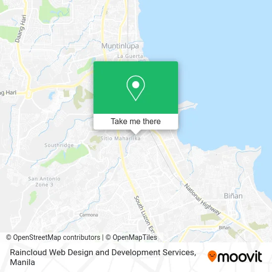 Raincloud Web Design and Development Services map