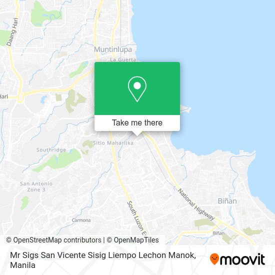 Mr Sigs San Vicente Sisig Liempo Lechon Manok map