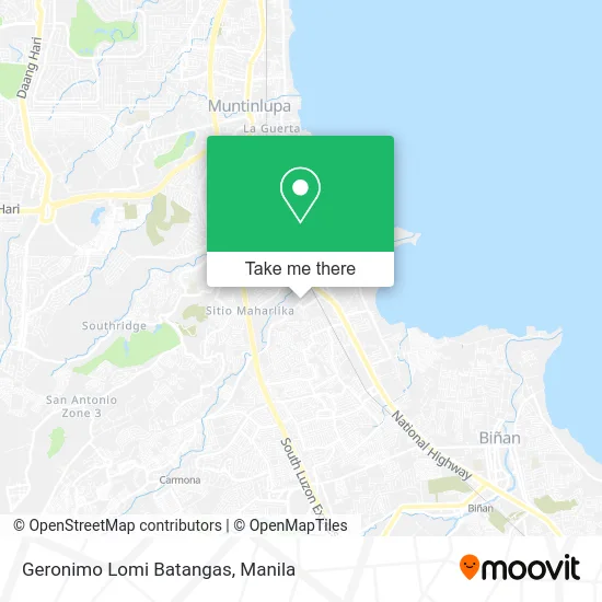 Geronimo Lomi Batangas map