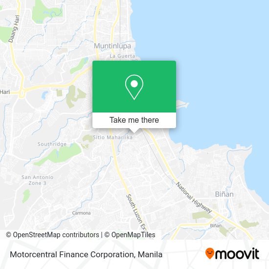 Motorcentral Finance Corporation map