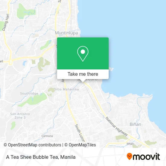 A Tea Shee Bubble Tea map