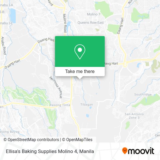 Ellisa's Baking Supplies Molino 4 map