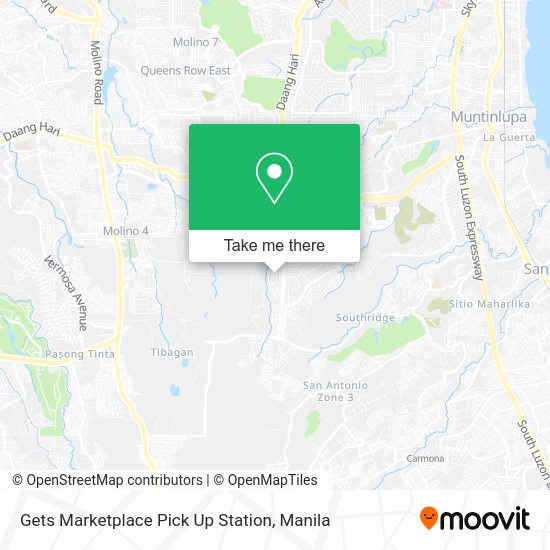 Gets Marketplace Pick Up Station map