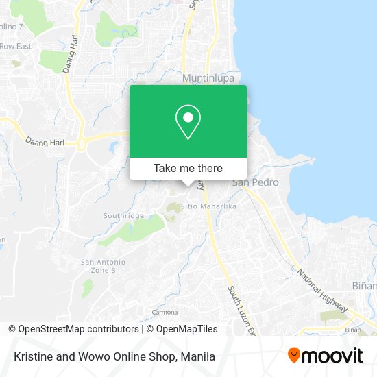 Kristine and Wowo Online Shop map