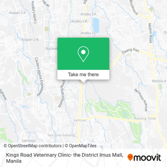 Kings Road Veterinary Clinic- the District Imus Mall map