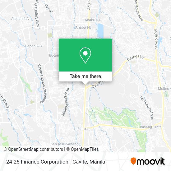 24-25 Finance Corporation - Cavite map