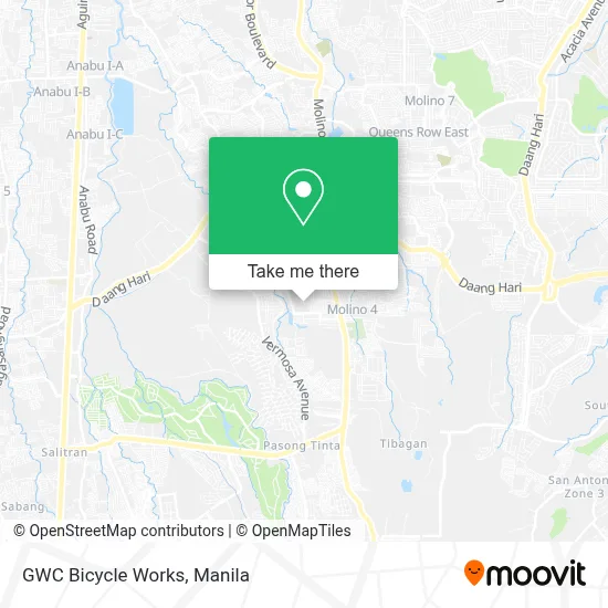 GWC Bicycle Works map