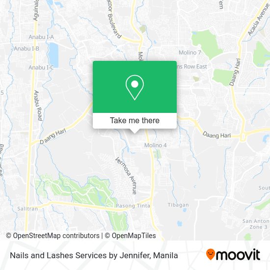 Nails and Lashes Services by Jennifer map