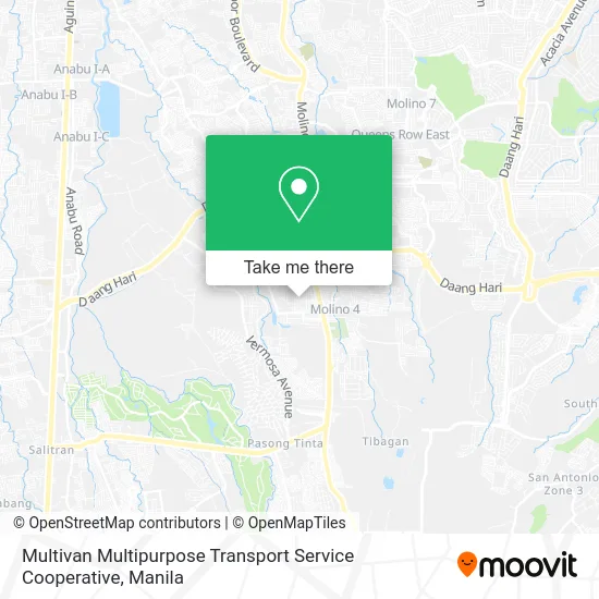 Multivan Multipurpose Transport Service Cooperative map