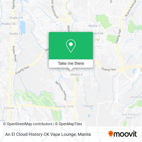 An El Cloud History CK Vape Lounge map