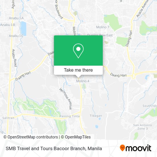 SMB Travel and Tours Bacoor Branch map