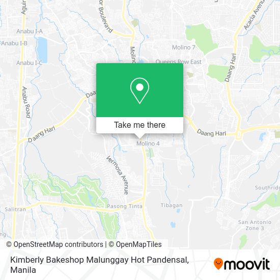 Kimberly Bakeshop Malunggay Hot Pandensal map