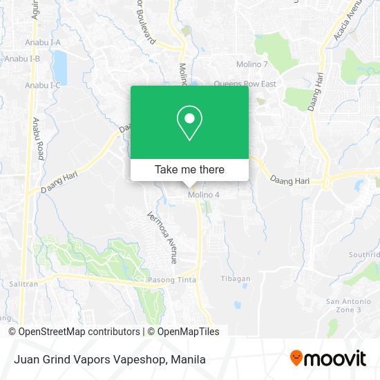 Juan Grind Vapors Vapeshop map