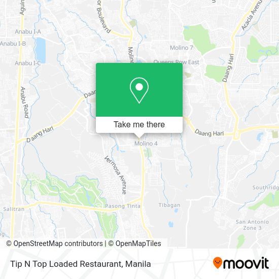Tip N Top Loaded Restaurant map